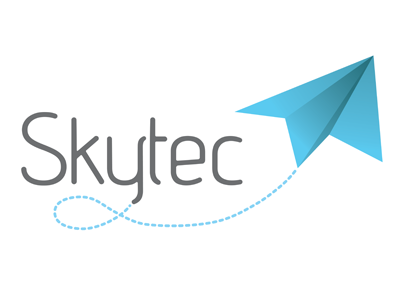 Skytec Horizontal 2nd Version air blue grey jet logo modern sky