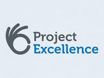 Project Excellence Logo blue charcoal excellence hand logo university