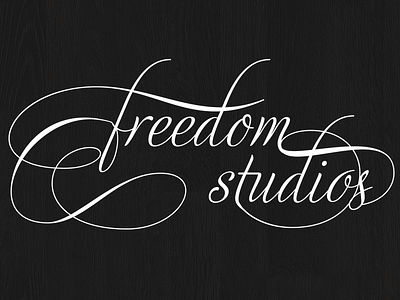 Freedom Studios - Decorative Typography cursive ligatures logo type typography