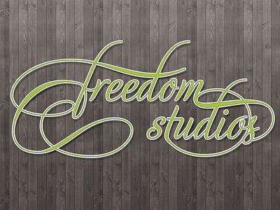 Freedom Studios - Typography Wallpaper cursive leather ligatures logo stitched type typography wood