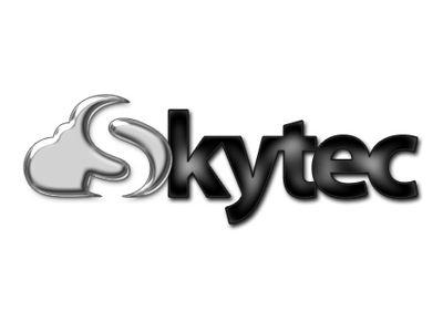 Skytec Logo - Black & Chrome chrome clean cloud logo modern silver simple sky