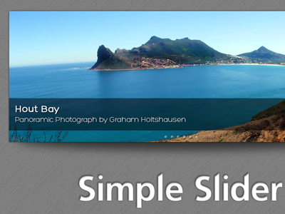 Simple Slider - Free PSD gallery jquery photo photoship psd slider