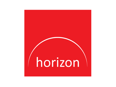 Horizon Logo Concept clean logo modern red simple square white