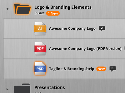 UI Design - SG Workspace app files icons steel ui website