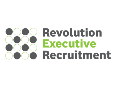 Revolution Logo 01 - Horizonatal bold charcoal circles dots green lime logo professional