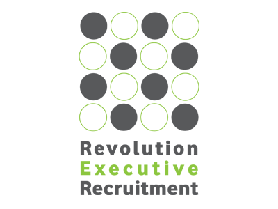 Revolution Logo 01 - Vertical bold charcoal circles dots green lime logo professional