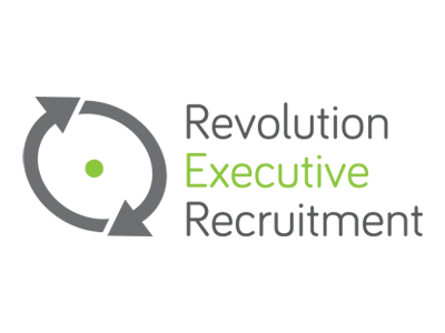 Revolution Logo 03 - Horizonatal arrow bold charcoal circles dot green lime logo professional revolution