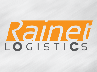 Rainet Logistics Logo 02 charcoal forward logistics logo momentum orange truck wheels