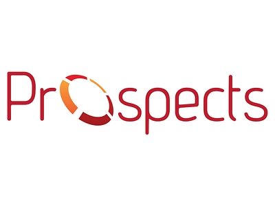 Prospects Logo Concept 3 - Horizontal circle clean frisbee logo modern orange red simple