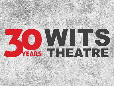 Wits Theatre Logo 30 bold charcoal clean grey logo red simple solid theatre wits