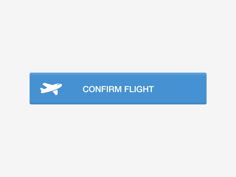 Animated Flight Button animated button click flight gif plane principle ui ux