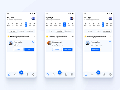 Appointment scheduling app figma graphic design mobileapp ui uidesign