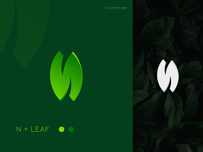 N + Leaf artify branding design graphic design leaf leaf loogo logo logo design n logo