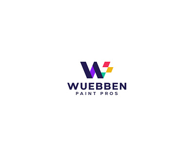 Wuebben Paint Pros logo design branding graphic design logo logo design modern logo modern painting logo paint pros logo painting painting logo painting w letter logo w letter logo w logo