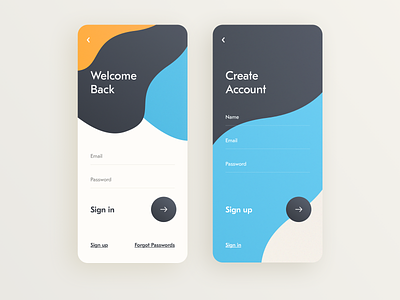 Welcome Page mobile app design mobile ui sign in signup ui ux welcome page
