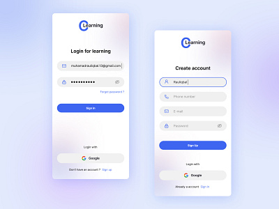 Login and Register - Mobile Design design app login mobile mobile design register sign in sign up ui