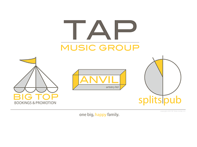 TAP Music Group Logos branding design illustration logo