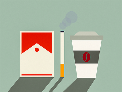 Good Morning flat minimal retro