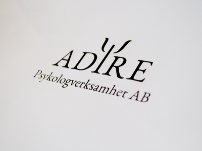 Adire logo logotype psi psychology serif