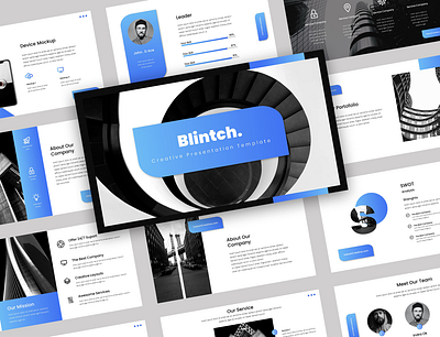 Blintch - Creative Presentation Template branding business corporate creative design icon powerpoint powerpointtemplate presentation typography