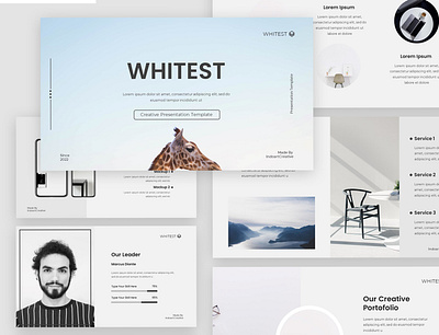 WHITEST - Creative Presentation Template branding business graphic design pitch deck powerpoint design presentation