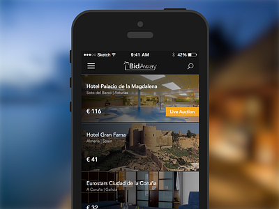 Bidaway / Mobile app