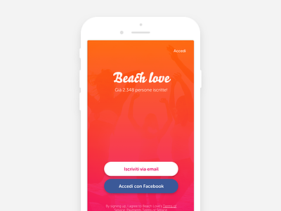 Beach Love / Auth app auth beach cta dating ios login love signup tinder walkthrough