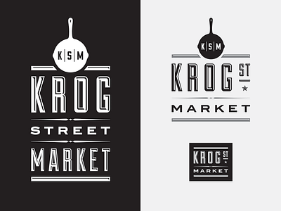 Krog Street Market Logomark atlanta food logomark market mixed use skillet typography