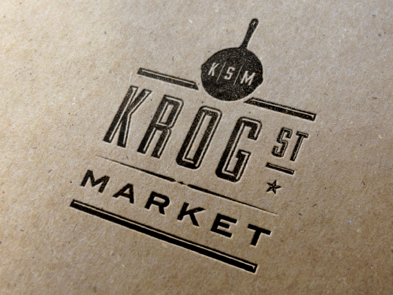 Krog Street Identity atlanta factory food logomark market mixed use restaurants signage skillet stove typography works