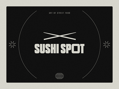 ShushiSpot branding chopsticks design food graphic design logo sushi
