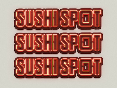 SushiSpot Neon Sign branding concept design graphic design logo neon sign