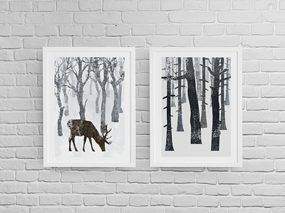 Winter forest prints art prints forest art forest prints graphic design photoshop art prints