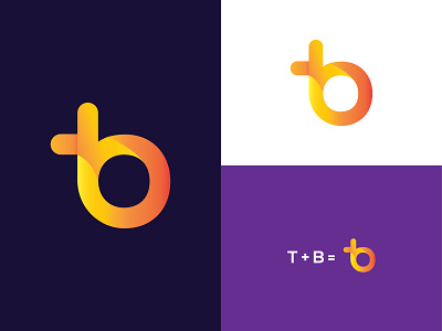 T+B Modern Logo 3d logo app design app icon branding design graphic design icon design illustration logo ui
