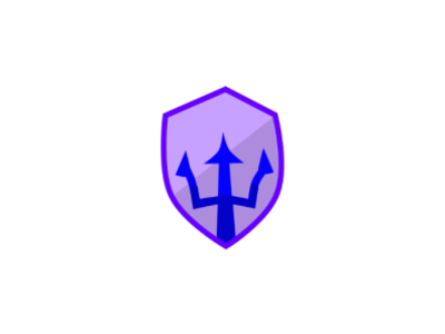 Trident logo! (PURPLE AND BLUE)