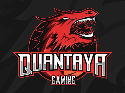 Quantaya Gaming dragon esport fire gaming illustration mascot monster quantaya red roar sports logo