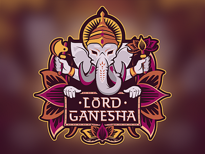 Fierce Ganesh asian e sport esport gaming ganesh ganesha hindi hundu illustration mascot steam
