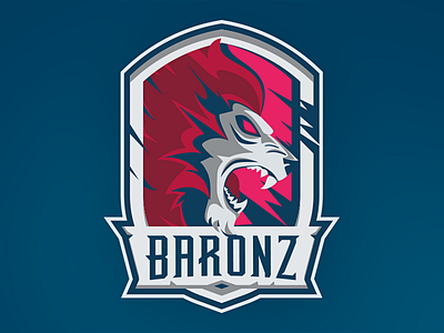 BARONZ Mascot angry animal cat fierce illustration lion mascot logo roar sketch sport sports wild
