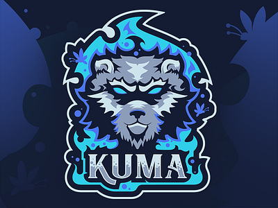 Kuma Mascot bear blue gaming magic mascot logo nature sports logo vector art wise