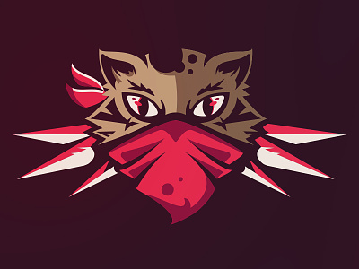 Bloodlust Cat bandana blood cat esport hunter illustration logo mascot mask sports tiger
