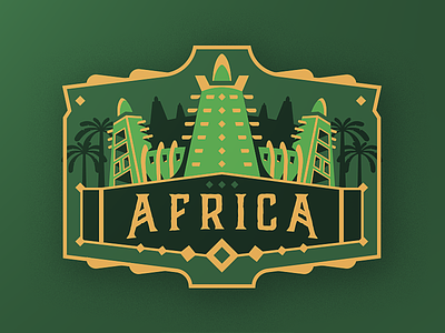 Africa Badge Design africa badge drawing esport gaming illustration mali mascot medieval palmtree sportslogo vector