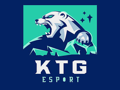 KTG Esport angry animal badge bear esport esport mascot esports gaming ice illustration logo mascot polar bear polarbear roar sketch sports sports logo sportslogo vector