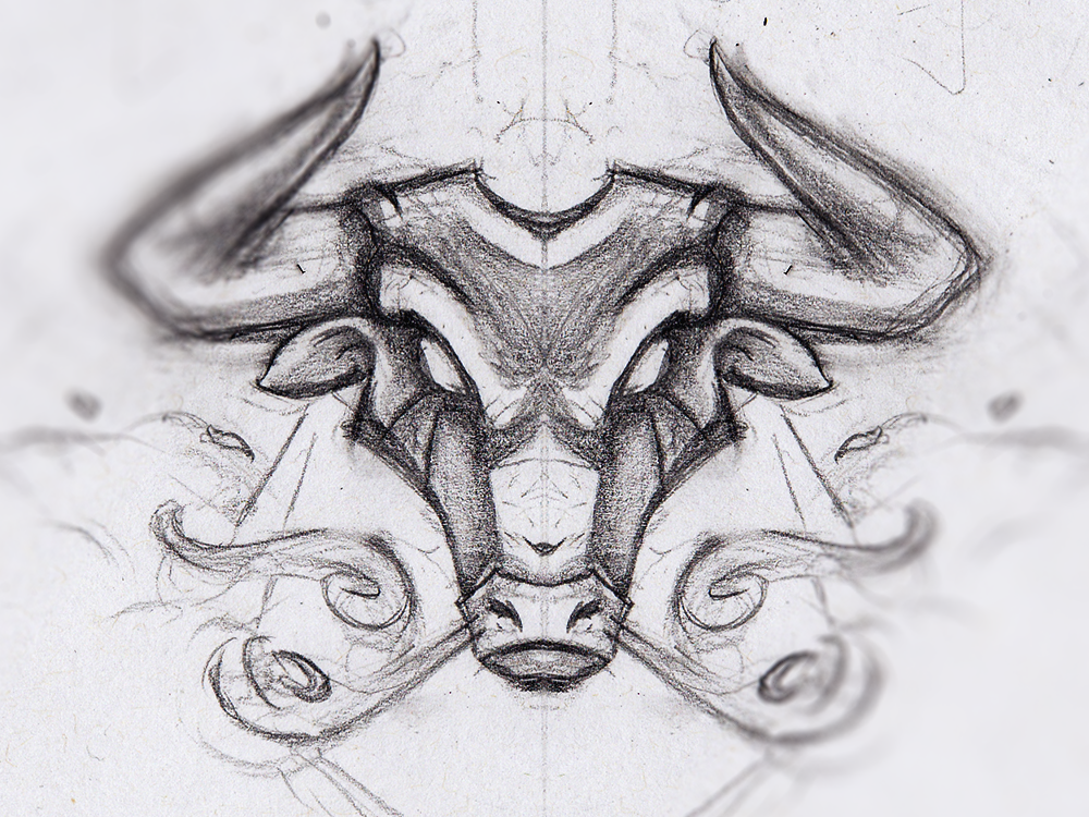 Bull illustration by Benjamin Lipsø on Dribbble