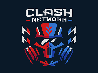 Clash Network arena artwork badge clash esport esport artwork esport mascot esports logo fps gaming gas mask logo mascot mascot logo military pvp sport logo sportslogo twitch vector