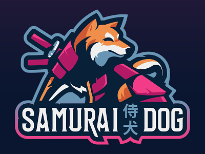 Samurai Dog animal badge dog dog illustration dog logo esport esport mascot gaming illustration logo mascot mascot design mascot logo shiba shiba inu shibainu sports sports logo sportslogo vector