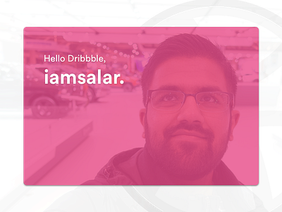 Hello, I Am Salar. card debut dribbble logo