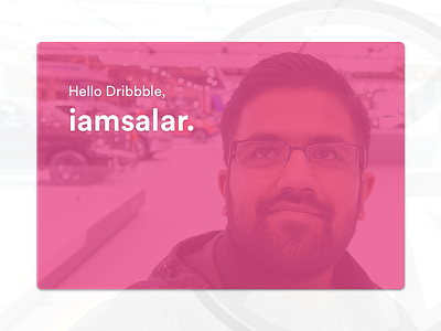 Hello, I Am Salar. card debut dribbble logo