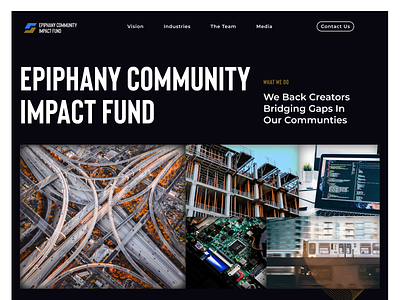 Epiphany Community Impact Fund - Venture Capital Website branding design logo ui ux vector venture capital website