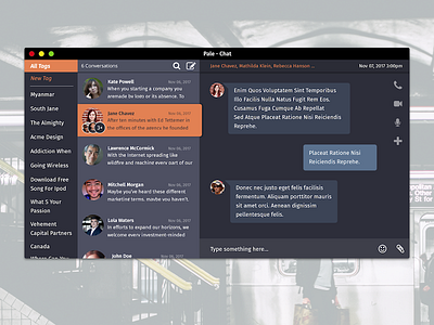 Chat app concept app chat desktop