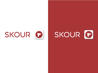 Skour App Logo app arrow logo red