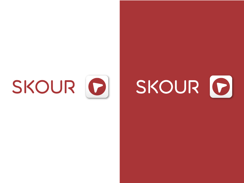 Skour App Logo arrow red app logo